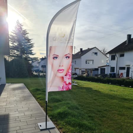 Drapeau publicitaire/ Drapeau - Publicité extérieure / Publicité mobile / Beachflag