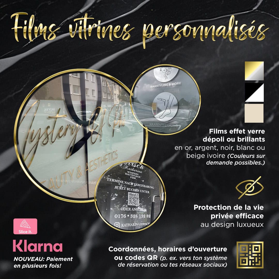 Marquage de vitrines - selon l'offre