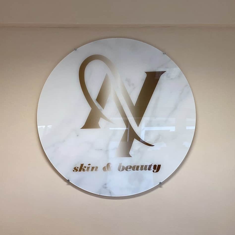 Panneau acrylique glamour / panneau mural / logo mural jusqu'à 1,50m rond – Image 11