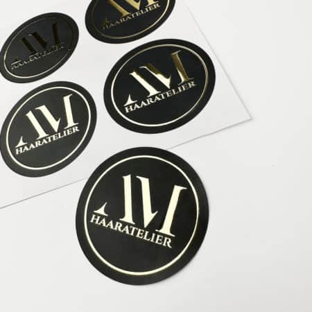 Autocollants / Stickers / Autocollants cadeaux - Logo en or liquide métallique ou argenté