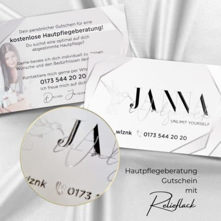 Bon exclusif de conseil en soins de la peau avec finition LACK