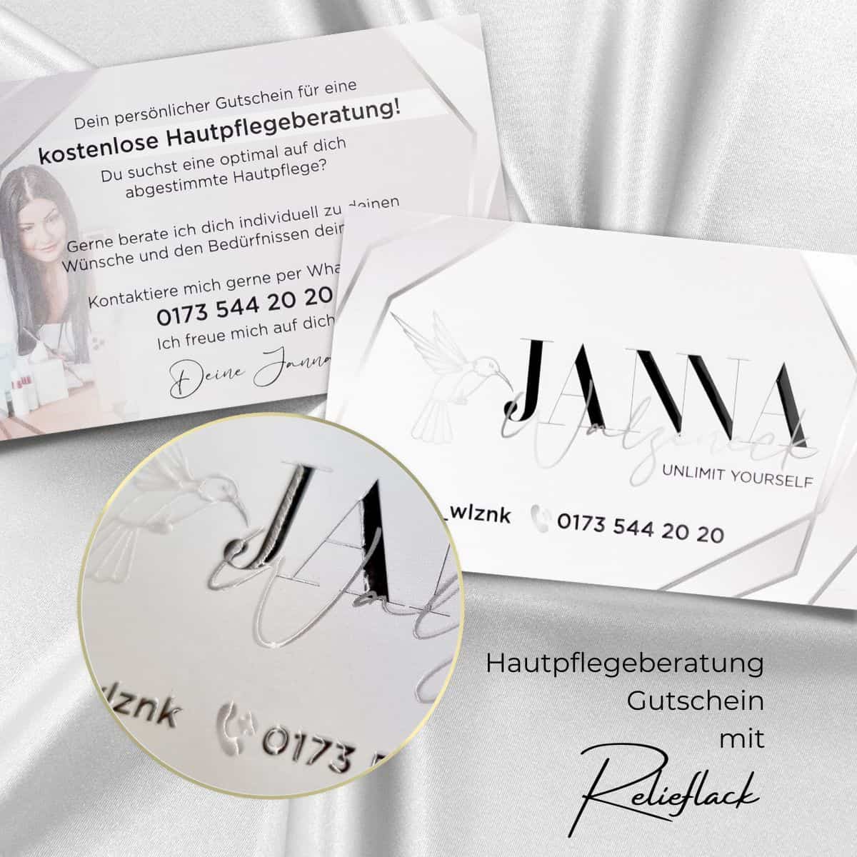 Bon exclusif de conseil en soins de la peau avec finition LACK