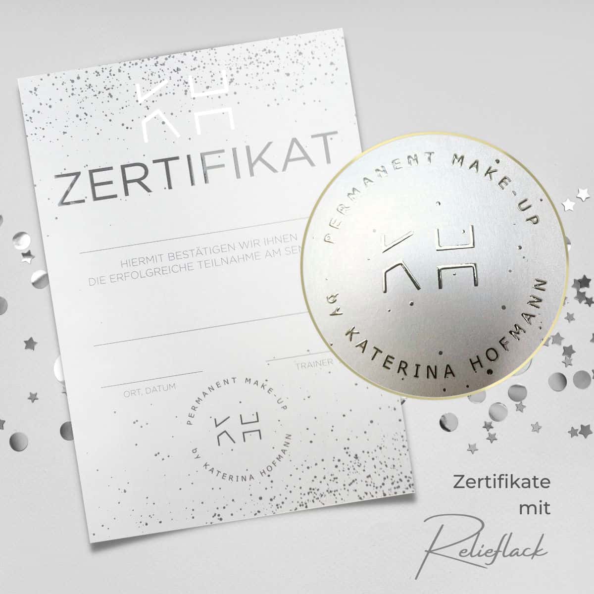 Certificat exclusif / certificat de formation avec détails de la peinture / vernis transparent – Image 6