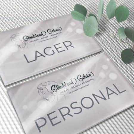 Plaque de salle exclusive / Plaques de salle / Plaque de porte (WC, personnel, salle 1 ) verre acrylique