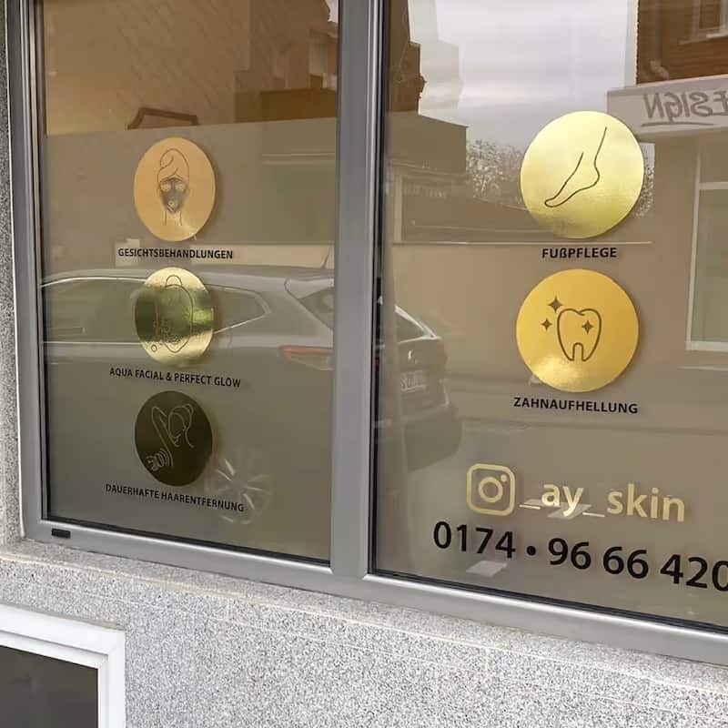 Autocollants de fenêtre / icônes / vitrophanie / services / or & argent – Image 12