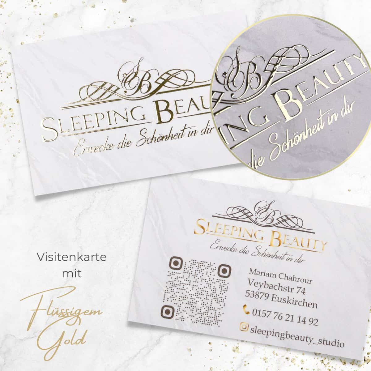 Warenkorbe de visite exclusive avec finition or ou argent liquide et surface softtouch – Image 4