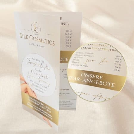 Dépliant d'information / Liste de prix / 4 pages / brillant / DIN long