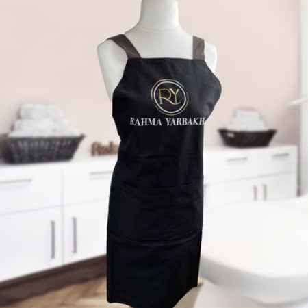 Tablier / Apron / Tablier de maquillage - avec logo effet or