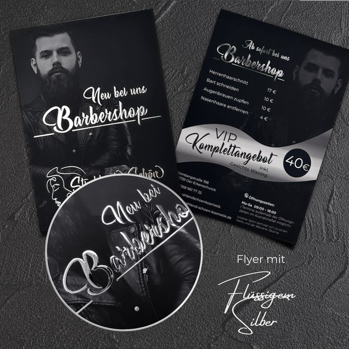 Flyer exclusif avec or liquide ou argent liquide / finition laquée – Image 9