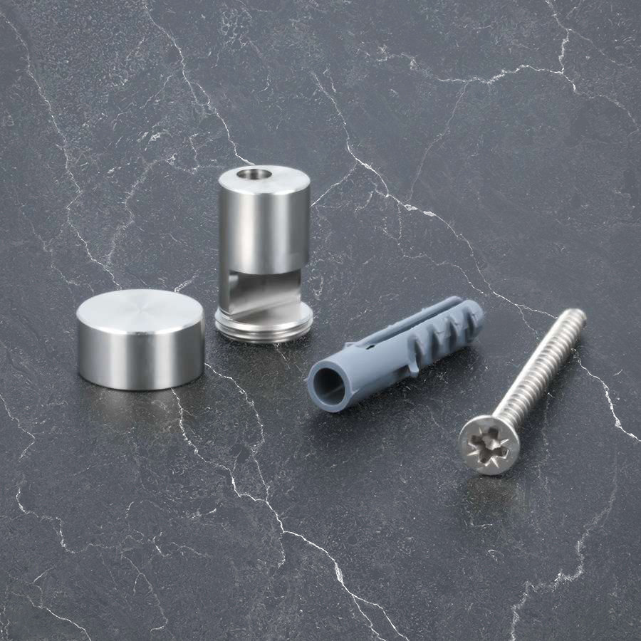 Fixation par serrage / Porte-étiquette en acier inoxydable V2A - Lot de 4