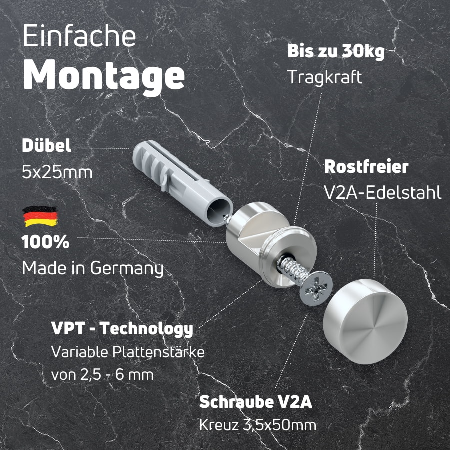 Fixation par serrage / Porte-étiquette en acier inoxydable V2A - Lot de 4 – Image 3