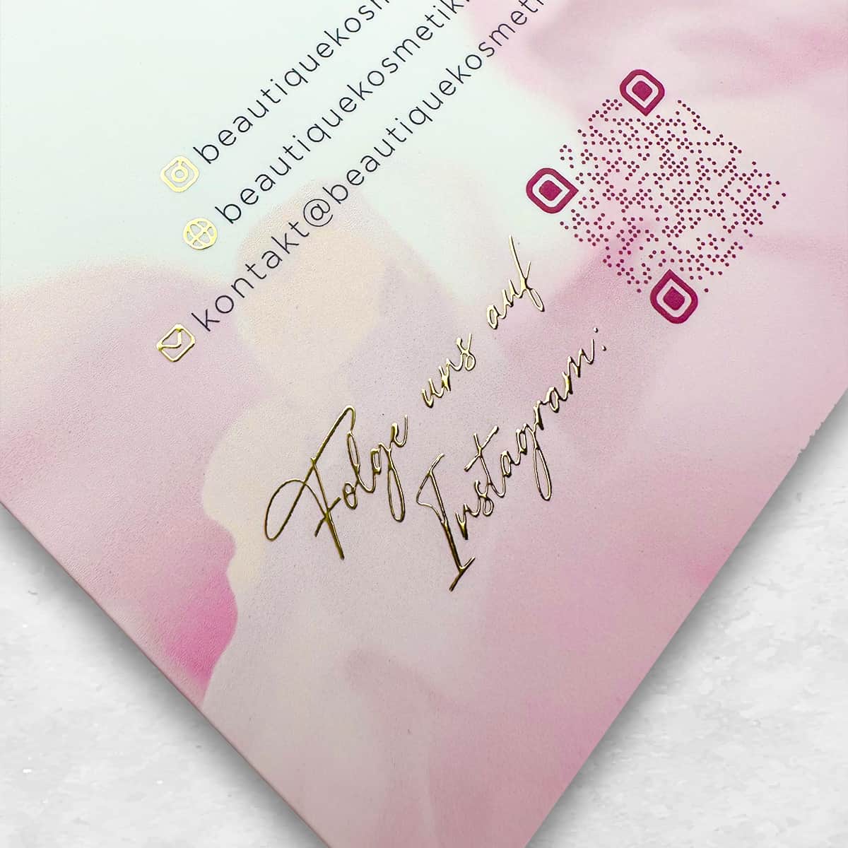 Dépliant / flyer exclusif de 4 pages avec de l'or ou de l'argent liquide – Image 20