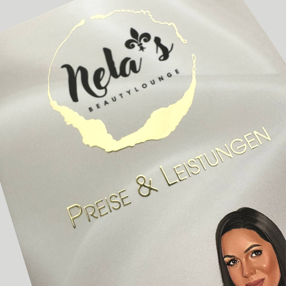 Dépliant / flyer exclusif de 4 pages avec de l'or ou de l'argent liquide – Image 13