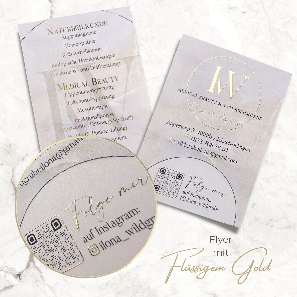 Flyer exclusif avec or liquide ou argent liquide / finition laquée – Image 7