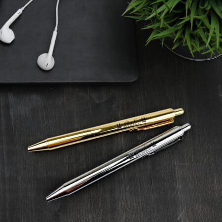 Stylo à bille / Kuli / Pen or / argent - métal / avec votre logo / à partir de 25 exemplaires