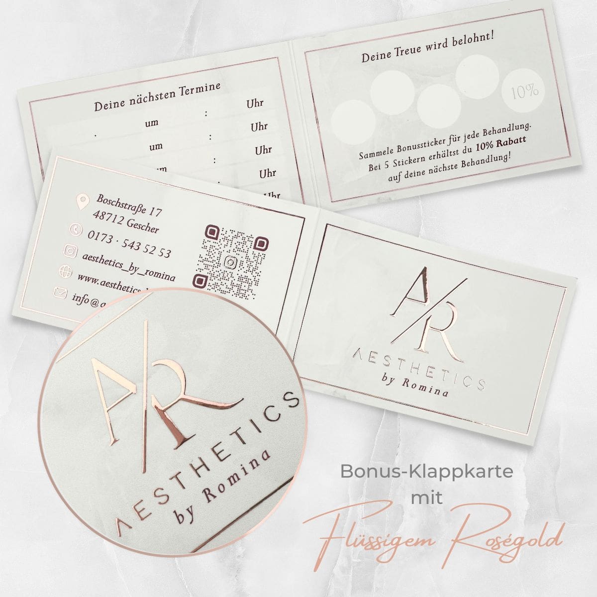 Warenkorbes de visite exclusives à rabat / cartes à rabat avec finition – Image 3