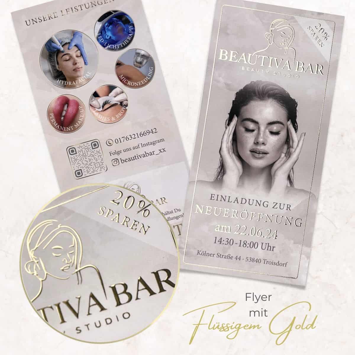 Flyer exclusif avec or liquide ou argent liquide / finition laquée – Image 5