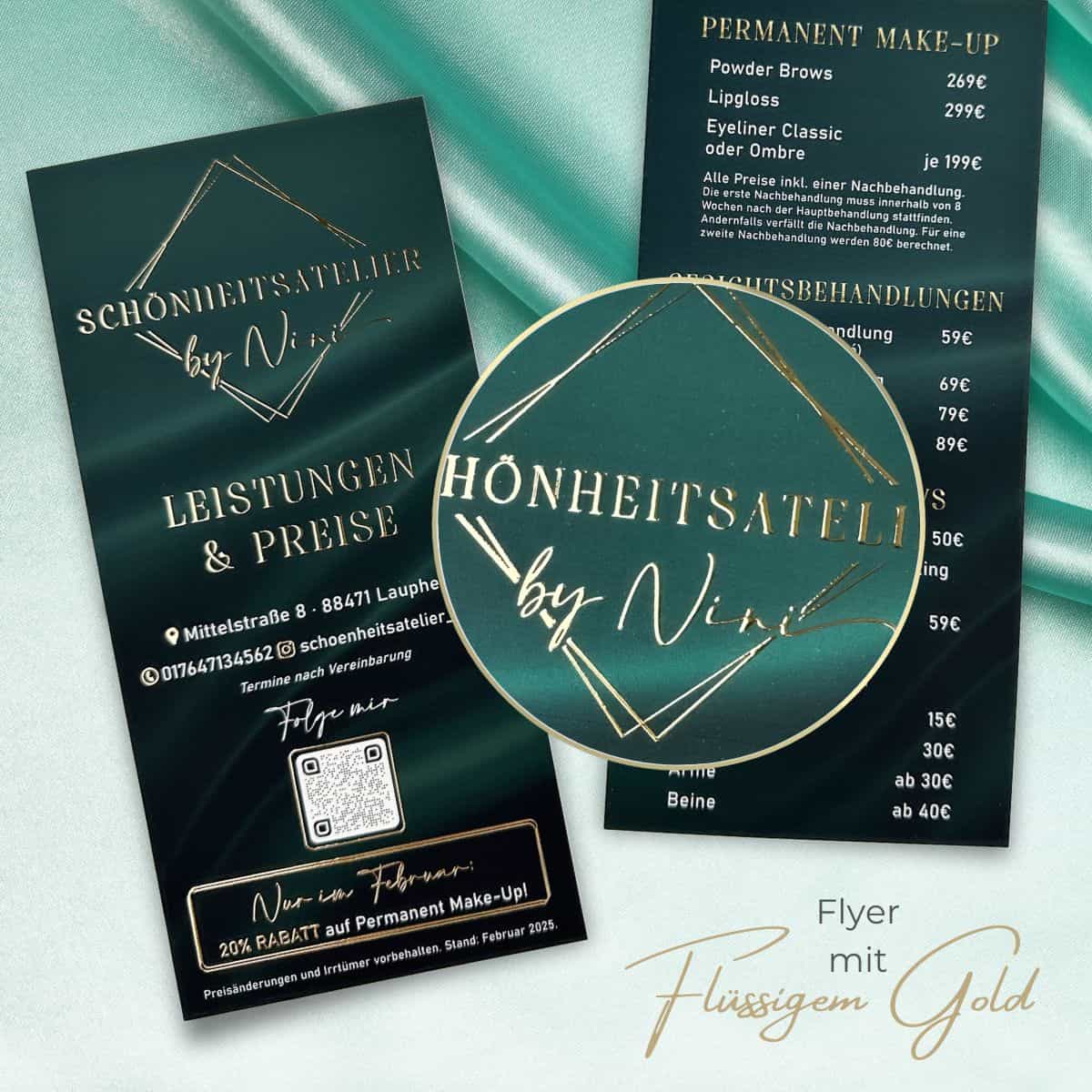 Flyer exclusif avec or liquide ou argent liquide / finition laquée – Image 2